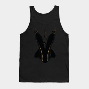 Queen of Spades corset (grey) Tank Top